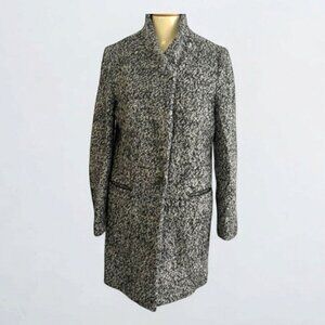Maison Scotch Wool Boucle Classic Cocoon Preppy Pea Coat S